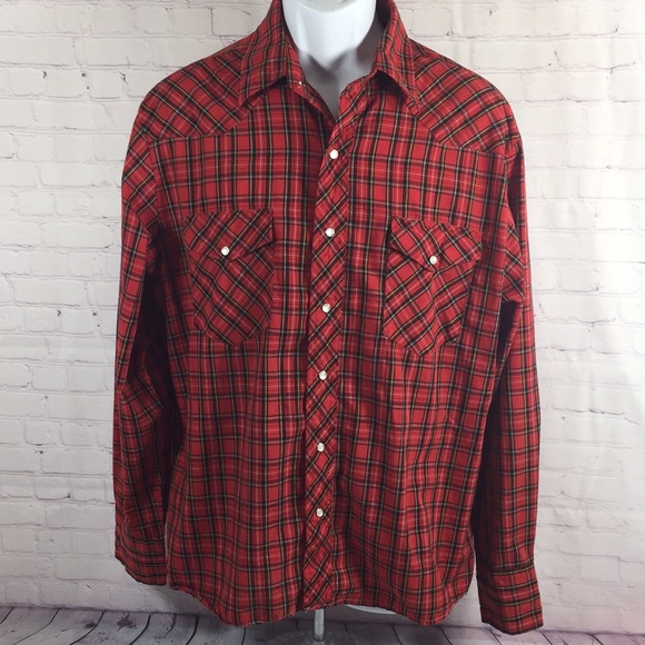 Hustler Other - Rustler  Plaid Western Shirt Size Medium